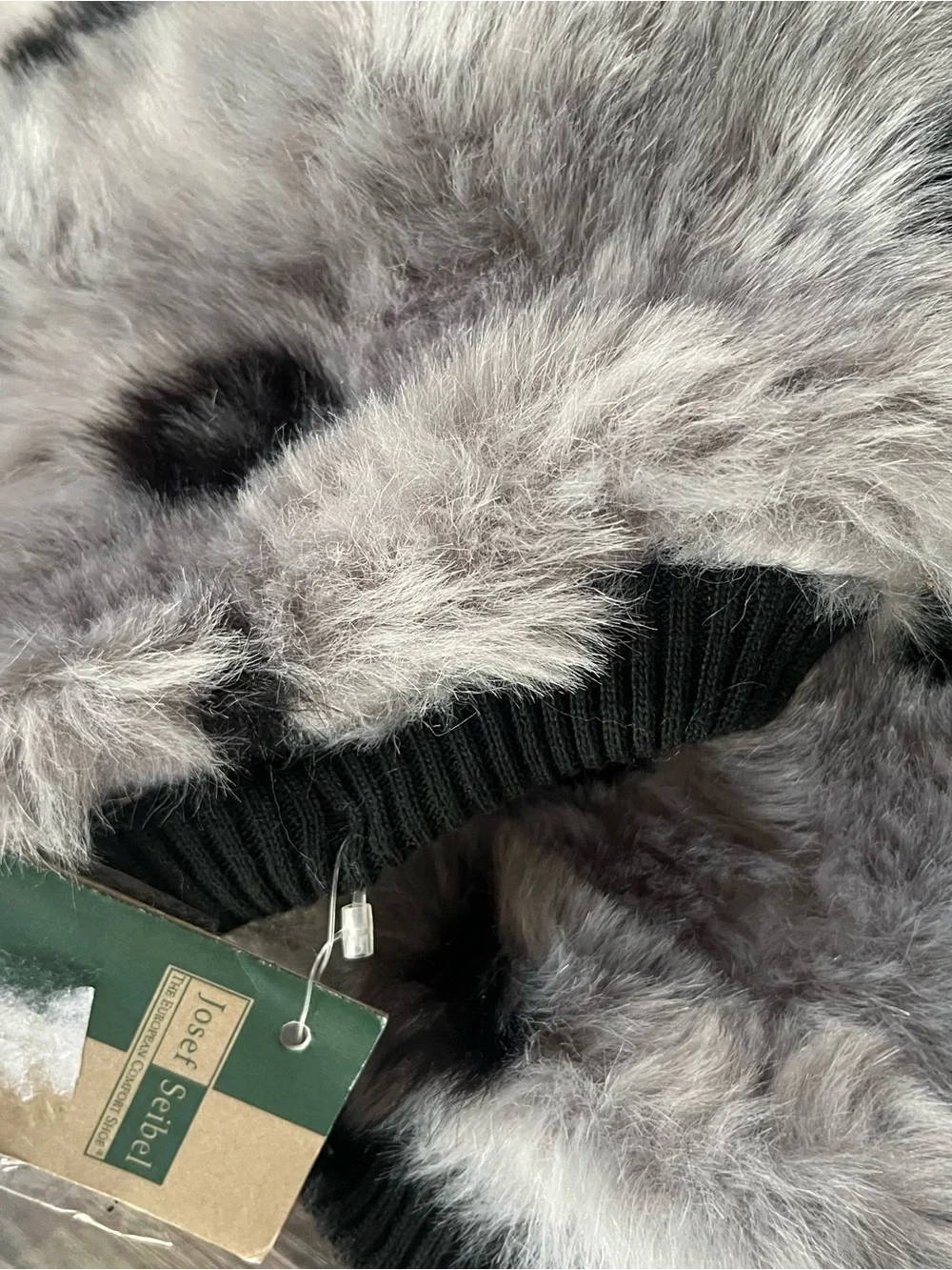 Josef Seibel Gray & Black Faux Fur Leg Warmers